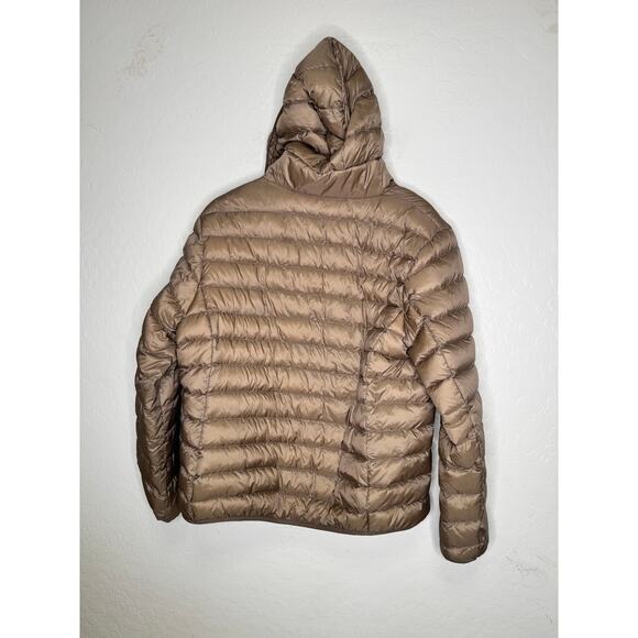 Wantdo Womens Size XL Down Packable Hooded Puffer Zip Jacket Tan Winter - Picture 3 of 9